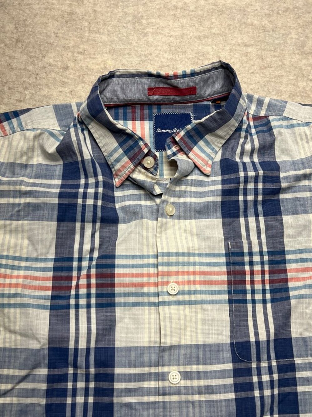 Tommy Bahama Plaid Casual Button Down Shirt Mens Large Business Office Preppy - Picture 2 of 9